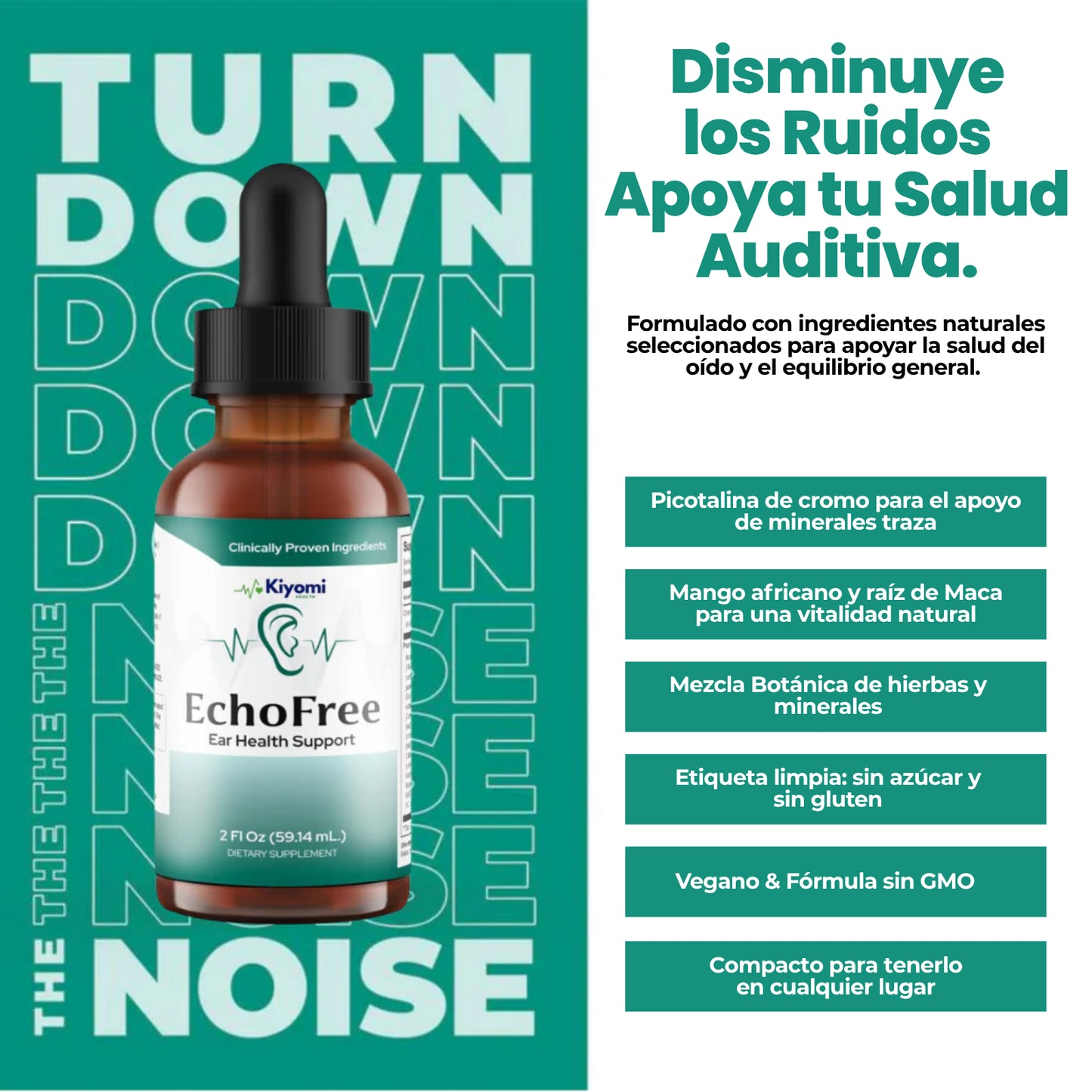 EchoFree - Alivia el zumbido de oídos, calma los nervios y recupera la claridad mental: todo en 30 días